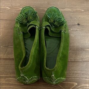 J. Crew Green Suede Women's Loafers